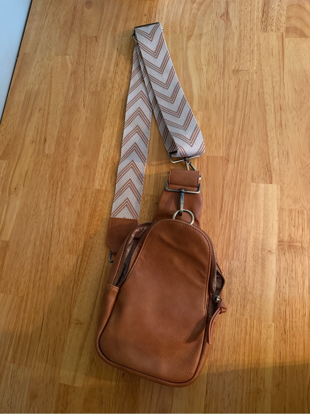 Urban Originals Tan Leather Crossbody Sling Bag